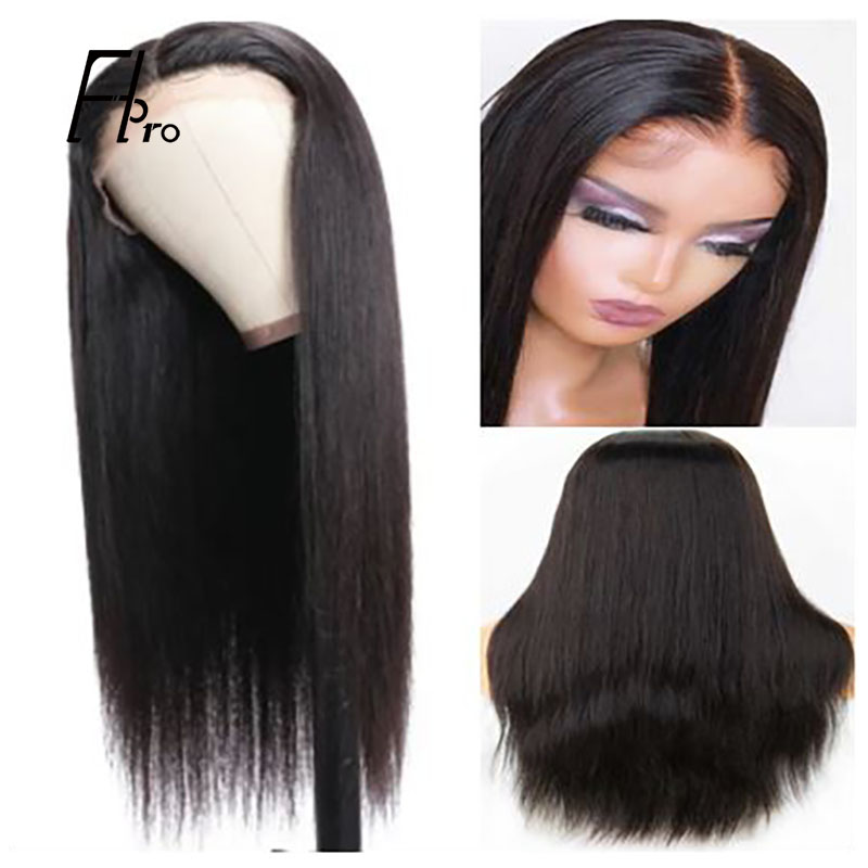 Glueless Straight 13x6x1 T Part Lace Wigs Pre Plucked With Baby Hair ...